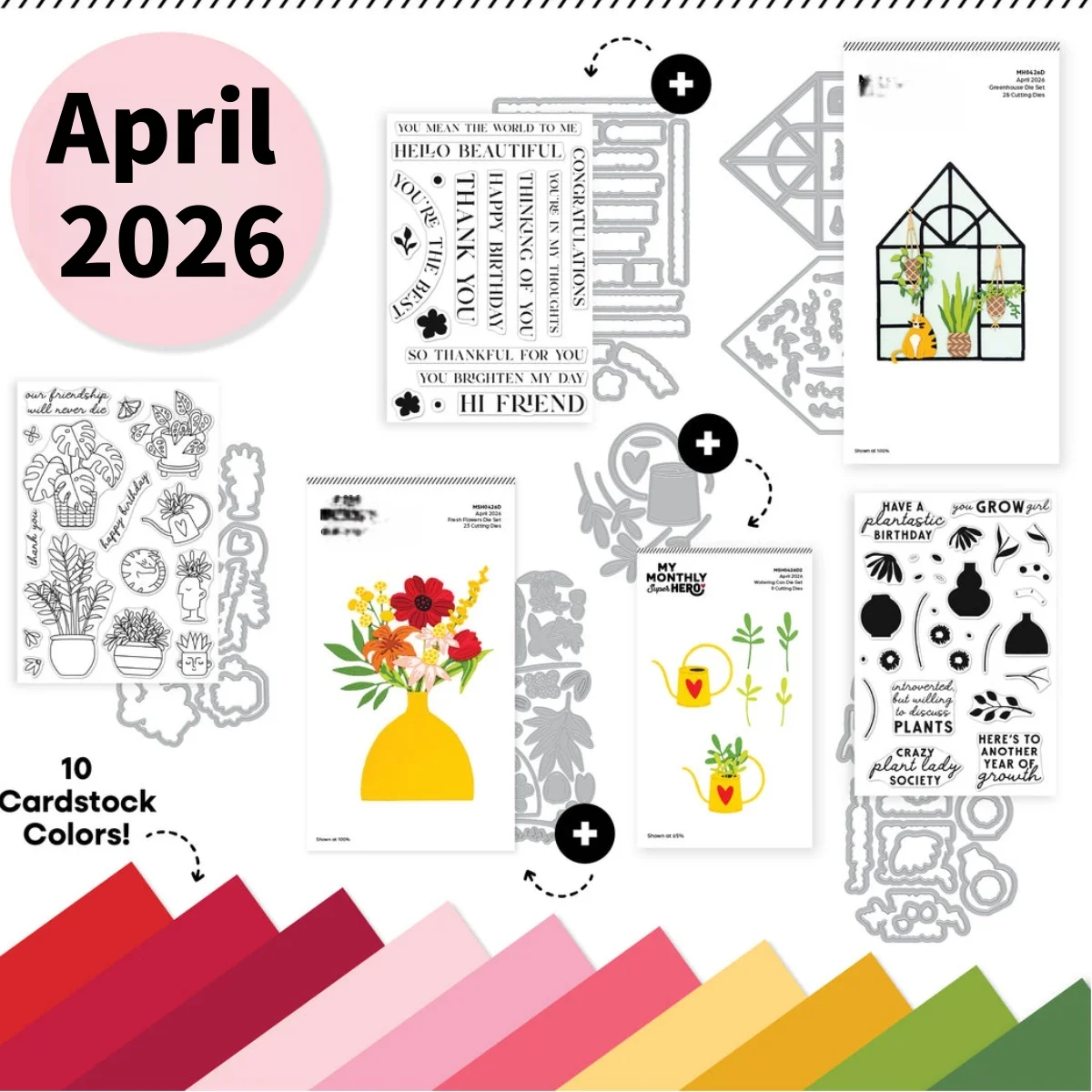 

April 2026 House Plants Girl Flowers Metal Cutting Dies Clear Stamps for DIY Making Card Scrapbook Craft Template Decoration New