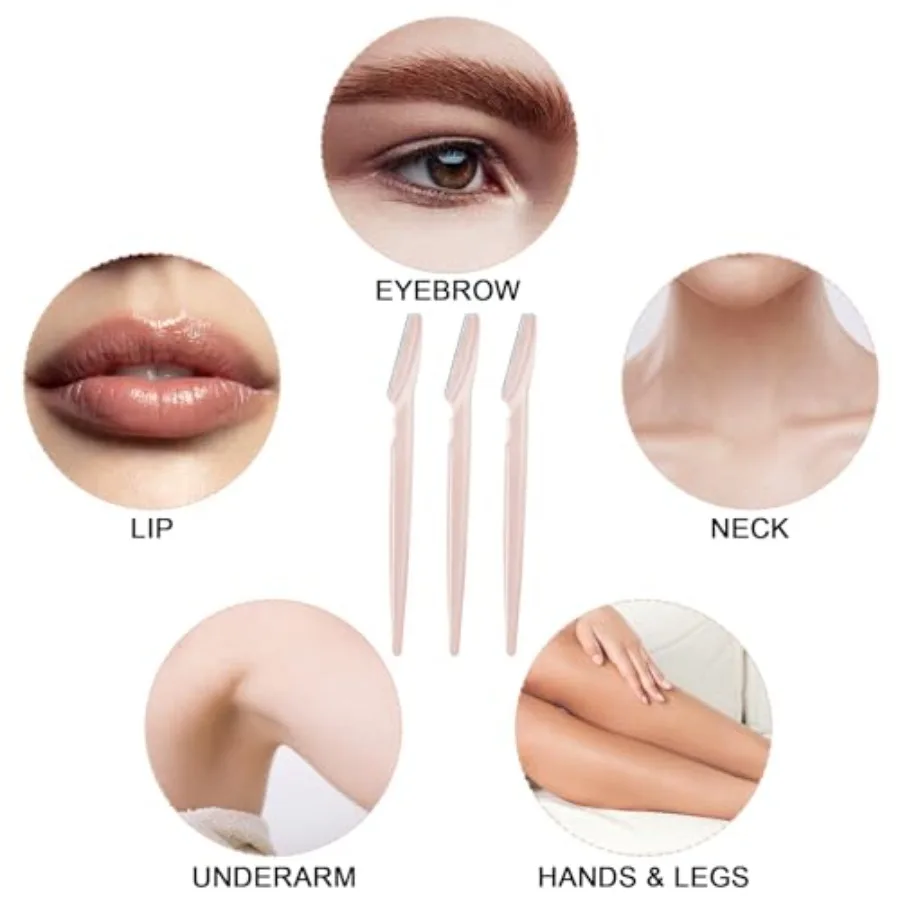 21 Pcs Eyebrow Razors, Face Razors Multipurpose, Exfoliating Dermaplaning Tools, Eyebrow Trimmers Shaver with Protective Cover,
