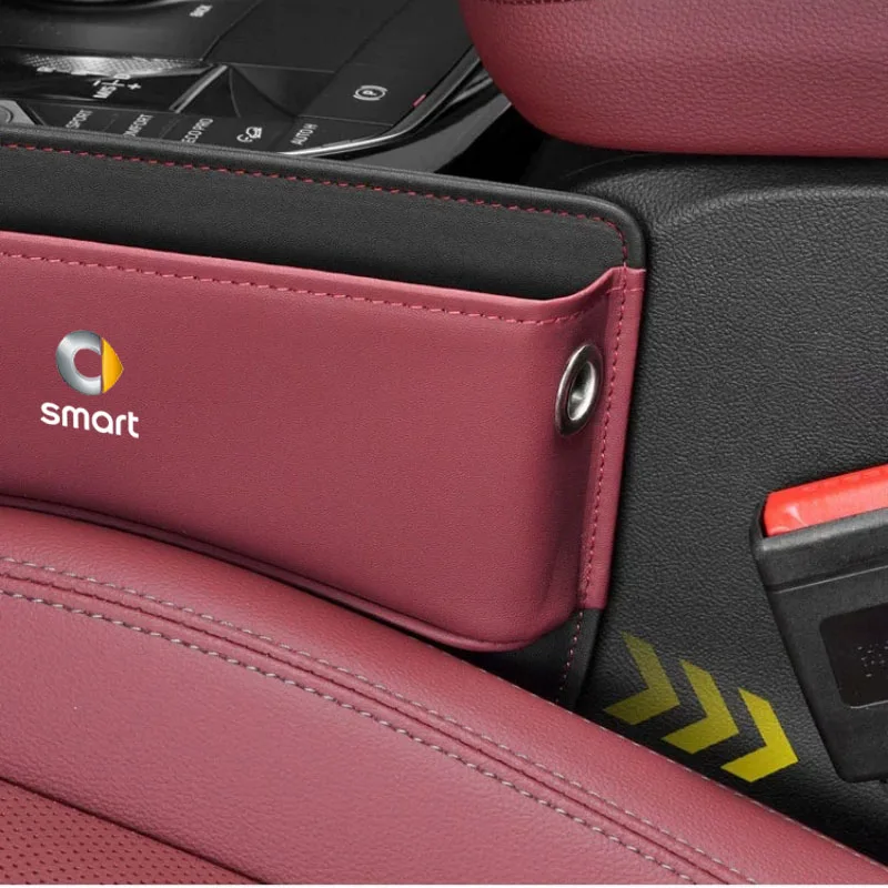 Car Seat Side Storage Pocket For Car Seat Gap Filler Organizer Leather Box for SMART Fortwo Forfour 453 451 450 Auto Accessories