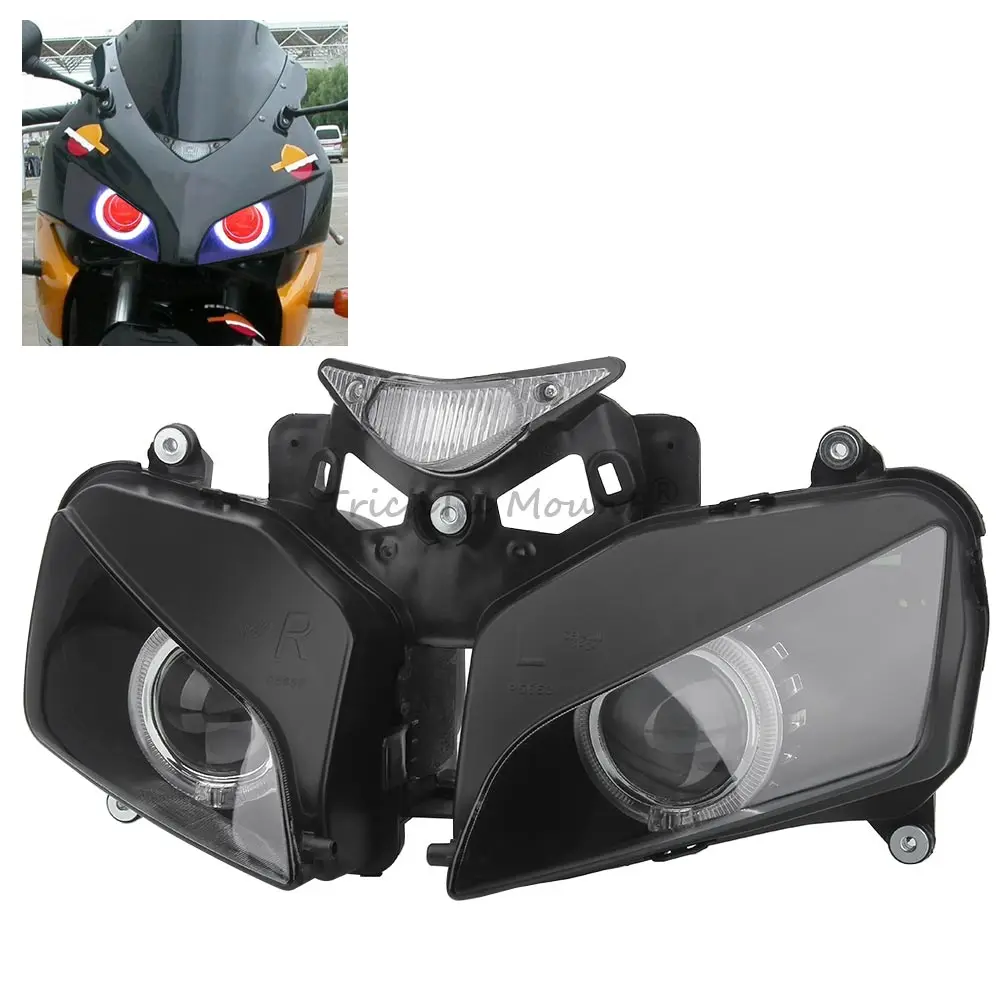 

For Honda CBR1000RR 2004-07 Motorcycle Headlight Front Head Lamp Custom Angel Devil Eyes LED Lights Projector Headlight Assembly
