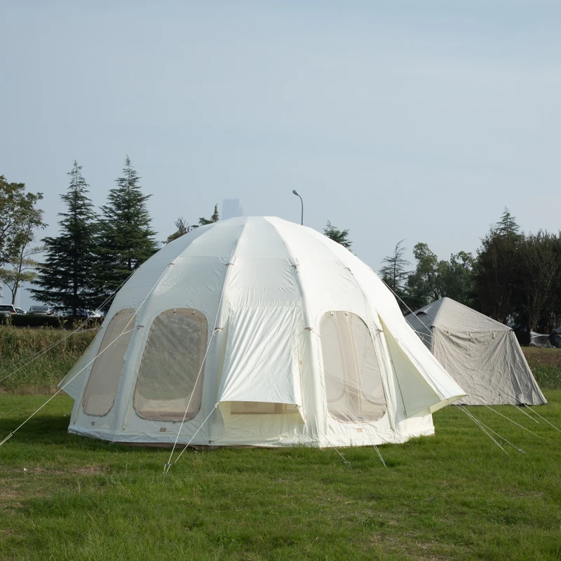 大型四季対応屋外防水インフレータブルテント、クイック自動開閉、20mオックスフォード生地、キャンプやアウトドア活動に最適