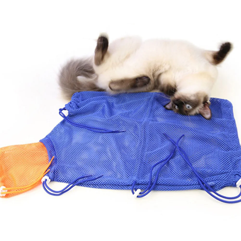 

Adjustable Cat Bathing Bag Breathable Mesh Scratch Resistant For Grooming Washing Bathing Kitten Pet Shower Net Bag