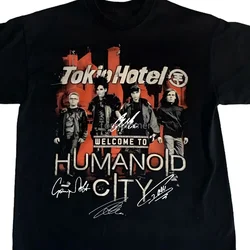 Hot Tokio Hotel Welcome To Humanoid City Cotton Black All Size T-Shirt C399