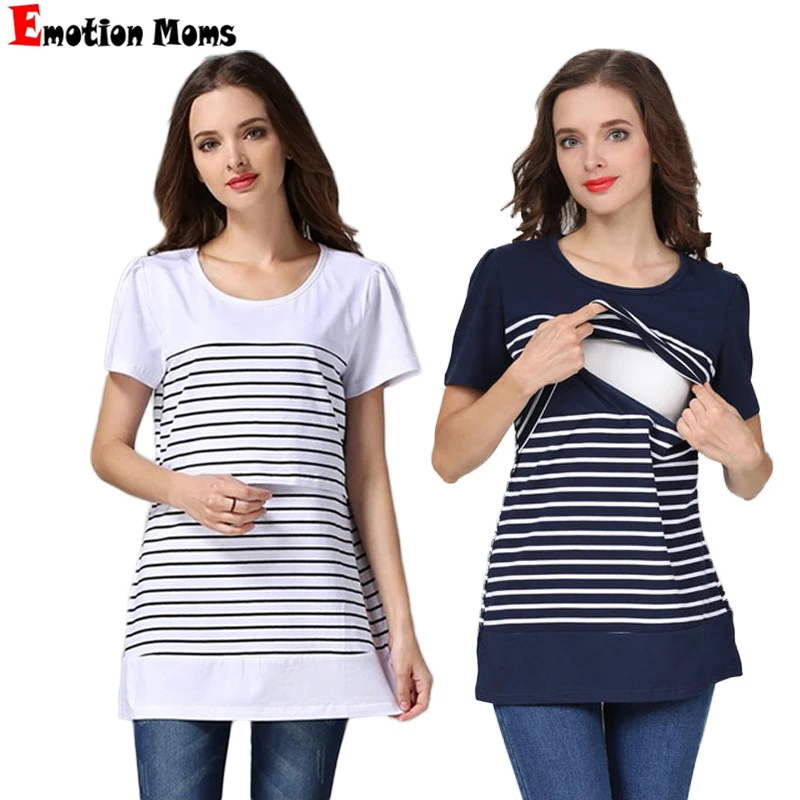 

New Casual Maternity Top Pregnancy Breastfeeding Clothes For Pregnant Women Nursing Tops Postpartum Feeding T-shirt