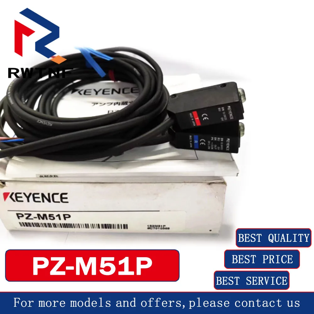 PZ-M51P KEYENCE من خلال مستشعر التبديل الكهروضوئي شعاع أصلي 100%، مخزون المستودعات
