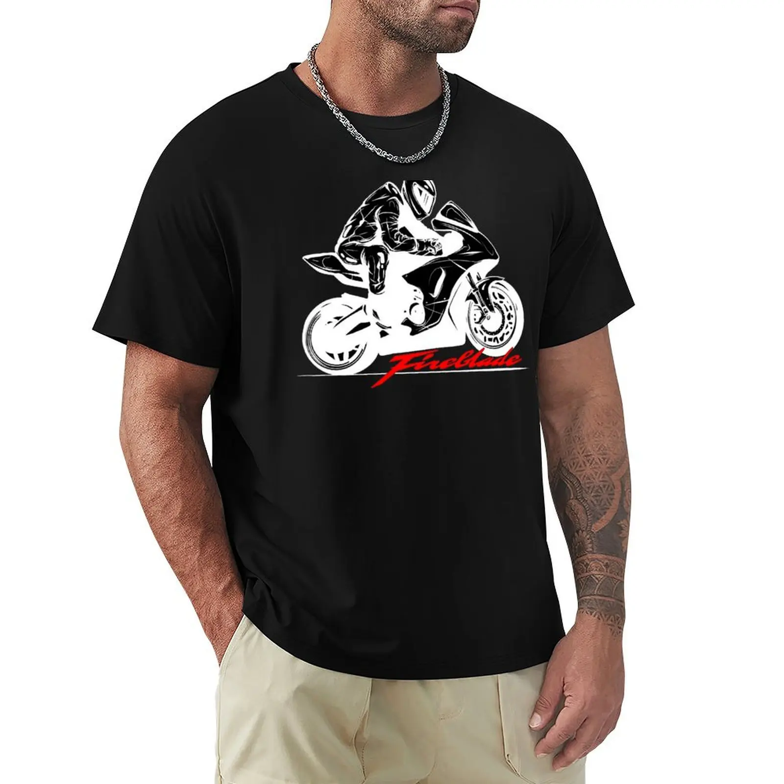 Fireblade Motorcycle T-Shirt graphic shirts plus sizes mens funny t shirts