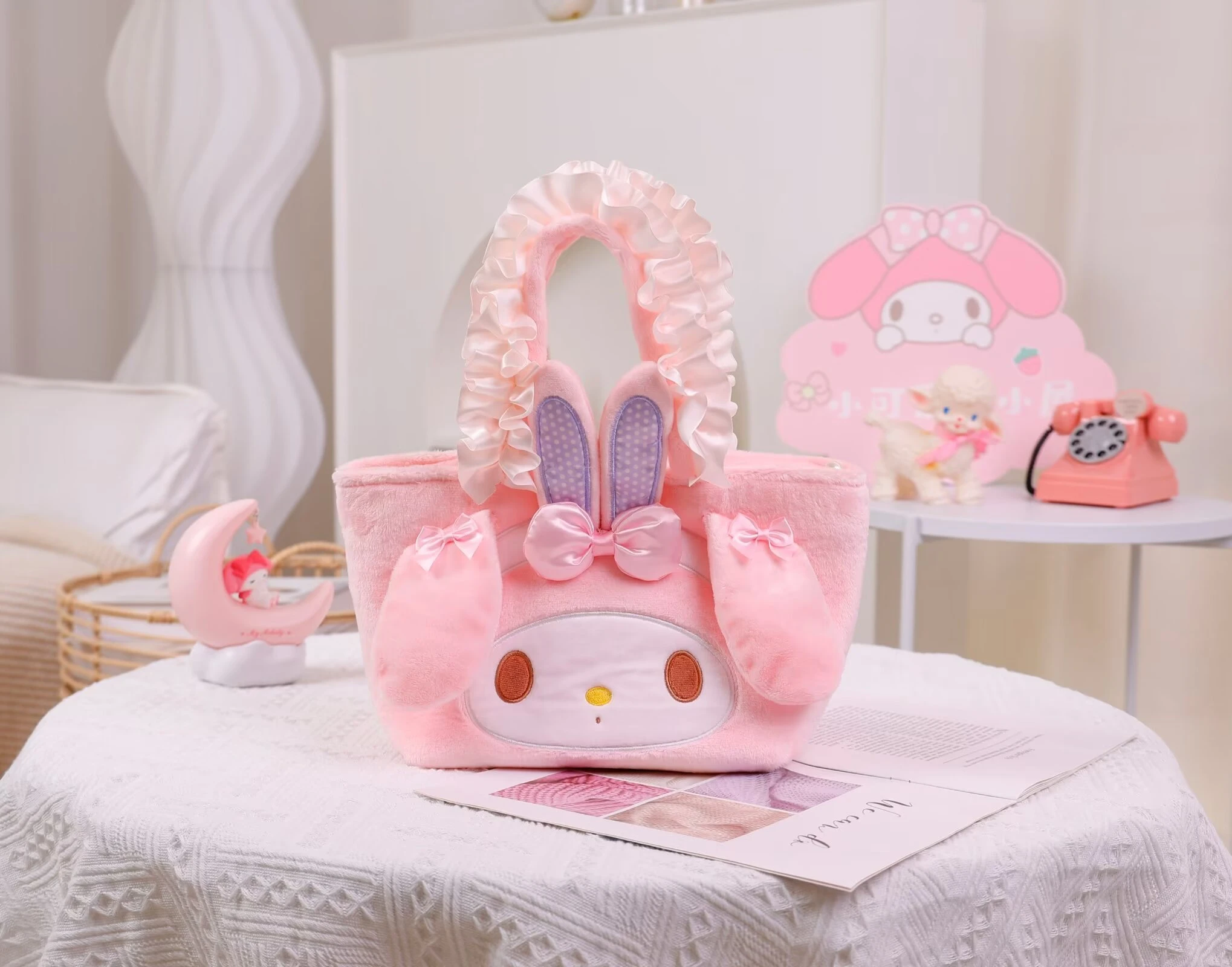 Sanrio meine Melodie Kosmetik Fall niedlichen Cartoon Anime Little twin stars Plüsch Handtasche Kawaii rosa Tasche Geschenke für Mädchen ﻿