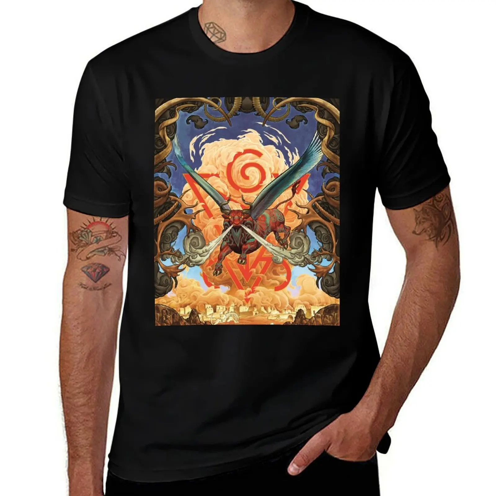 Storm Bull by Andrey Fetisov T-Shirt Work Comfort T-Shirt for Men