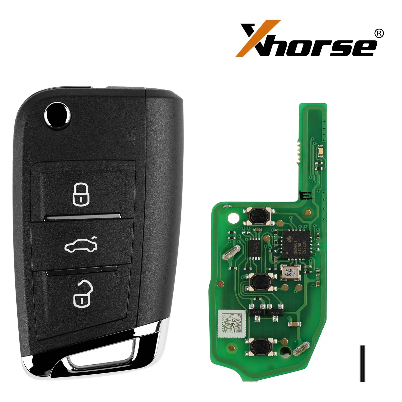 Xhorse XEMQB1EN Super Remote Key For MQB Style 3 Buttons Built-in Super Chip English Version 5Pcs/Lot