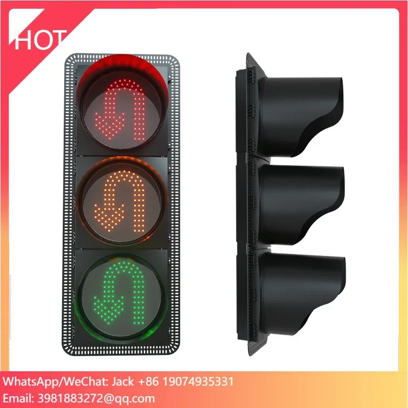 PC Road Safety U-Turn Vehicle Directional Warning LED Traffic Light Semaforos