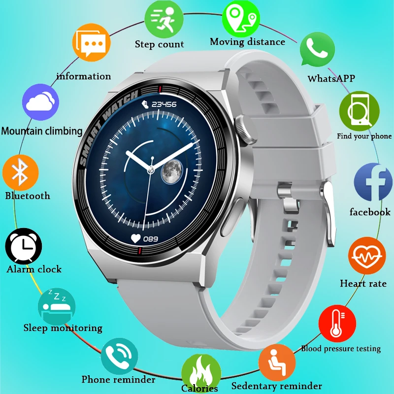 

2024 ECG+PPG Bluetooth Call Smart Watch Men Laser Health Blood Pressure Fitnes Sports Watches Sports Waterproof Smartwatch+Box