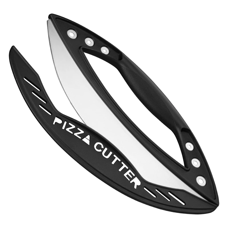 Pizza Cutter,12In Pizza Cutter Rocker With Blade Cover For Kitchen And Commercial Use,Stainless Steel Pizza Knife Slicer