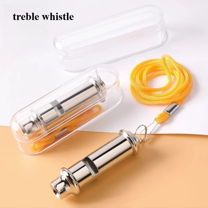

Outdoor distress signal high-pitched whistle made of metal, suitable for high-frequency training and survival situations.
