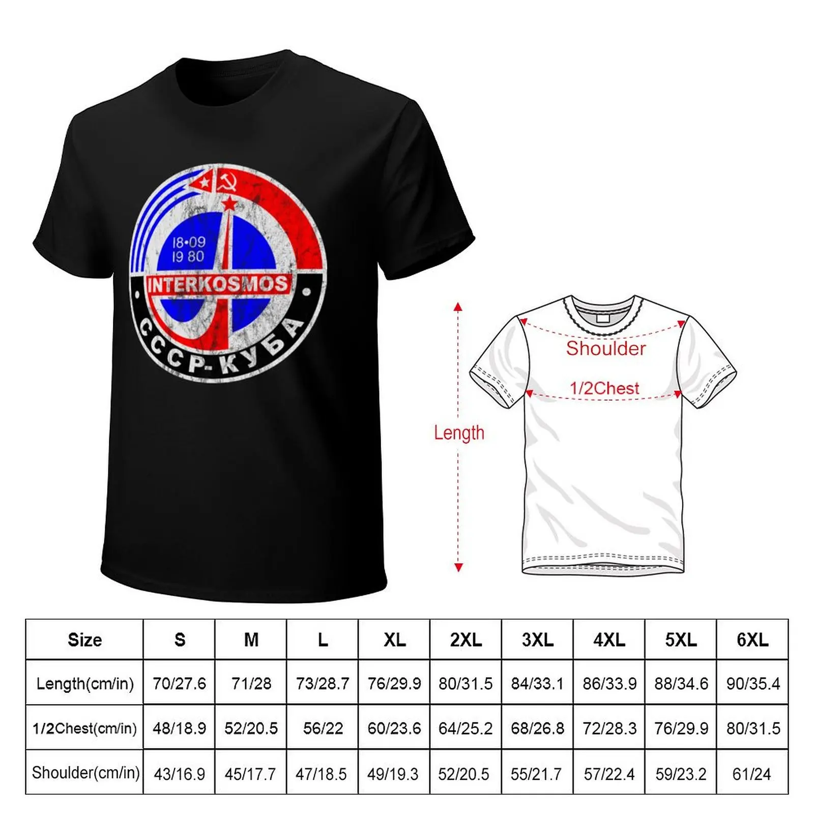 Interkosmos Russian Space Program Logo T-Shirt Casual Streetwear Short Sleeve Tee