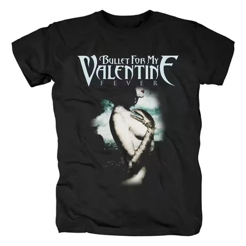 2026 New Bullet for My Valentine Album _Fever_ Theme T-shirt Trendy Fan Enthusiast Printed Top Street Style S