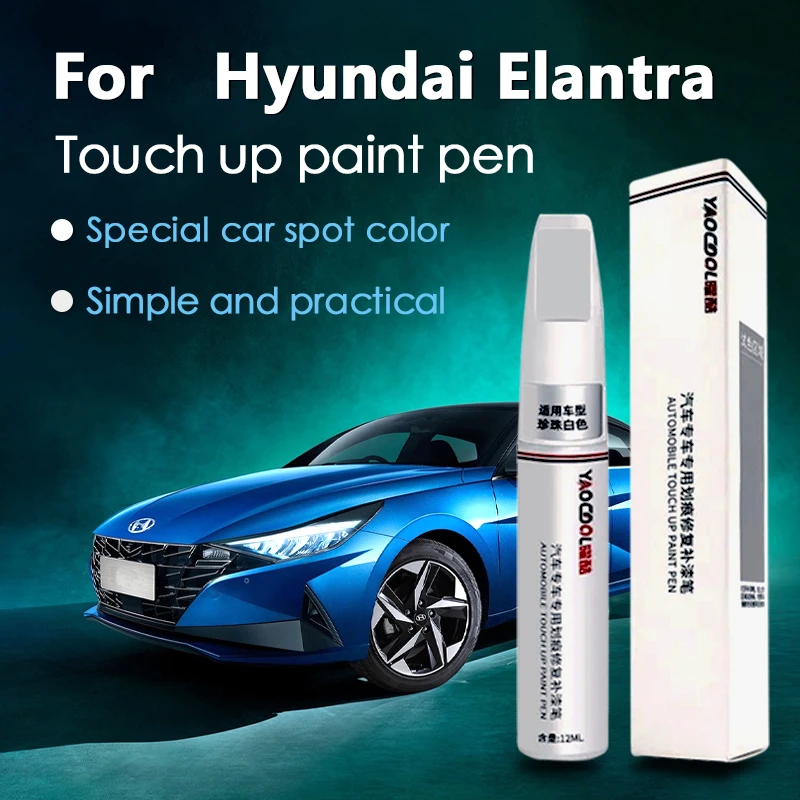 For Hyundai Elantra Paint Repair Pen Polar White Clear Paint Pen Special Modified Car Paint Repair Accessories