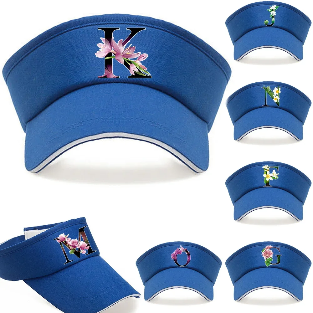 

Anti-UV Outdoor Sports Hat Empty Top Cap for Men Beach Sun Visor Hats Printing Flower Color Series Snapback Cotton in Stock