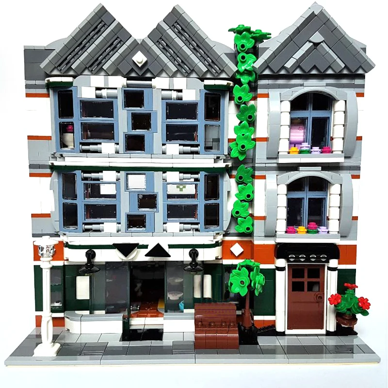 MOC Shop Apartment Modular Building Blocks Creative City Street Model brick Architecture DIY Education Assembly Toys Gift 10264