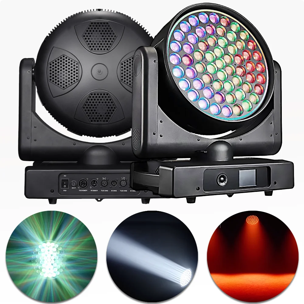 

61X30W LED RGBW Point Control Wash Zoom Moving head light with ring CTO focus Rainbow effect DMX512 RDM For DJ Disco bar club