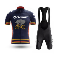 giant cycling kit men's bicycle Jersey short-sleeved loop clothing with breathable cycling clothing on the side