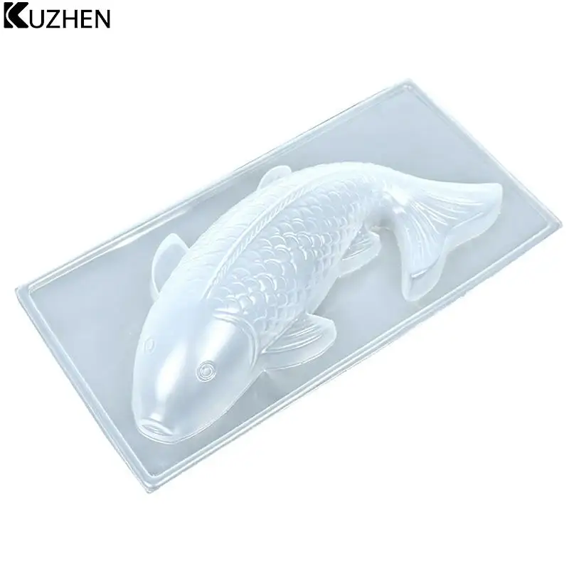 Fish Mold 3D Koi Fish Shape Plastic Cake Chocolate Jelly Mould DIY Soap Handmade Sugarcraft Mold Baking Molds