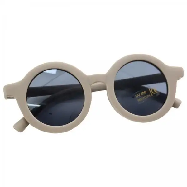 Children’s Sunglasses Round Flexible PC Resin Frame Toddler Sun Protection Glasses for Summer Activities