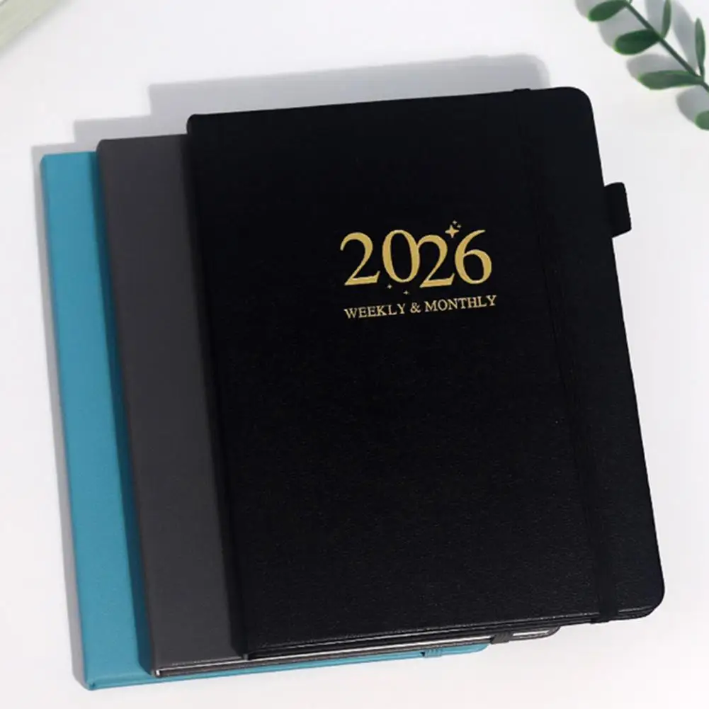 مجلة تخطيط التقويم 2026 مخطط للطلاب 2026 A5 مخطط مجلة غلاف فني لتوازن الحياة العمل والسفر للمنزل