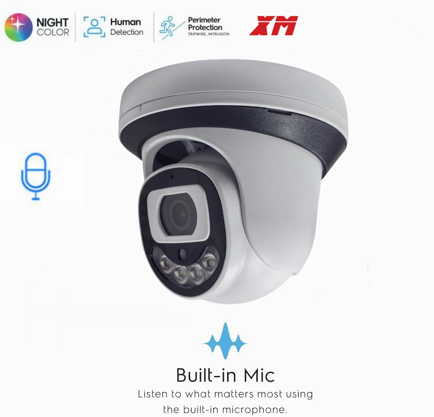 8MP 5MP 2K HD dome Camera Motion Detection Security IP Camera Dual Array Leds IR/Color Night Vision Support Onvif NVR Audio