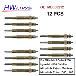 4/8/12 Pcs Heater Glow Plug For Mitsubishi Delica Triton L200 L300 L400 Pajero Montero Hyundai H100 Satelite Starex MD050212