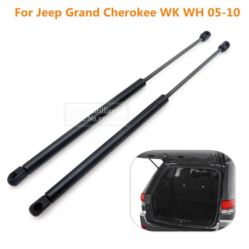 

68025359AA 55394322AA 2x Car Rear Tailgate Truck Boot Gas Struts Lift Supports Rods Bars For Jeep Grand Cherokee WK WH 2005-2010