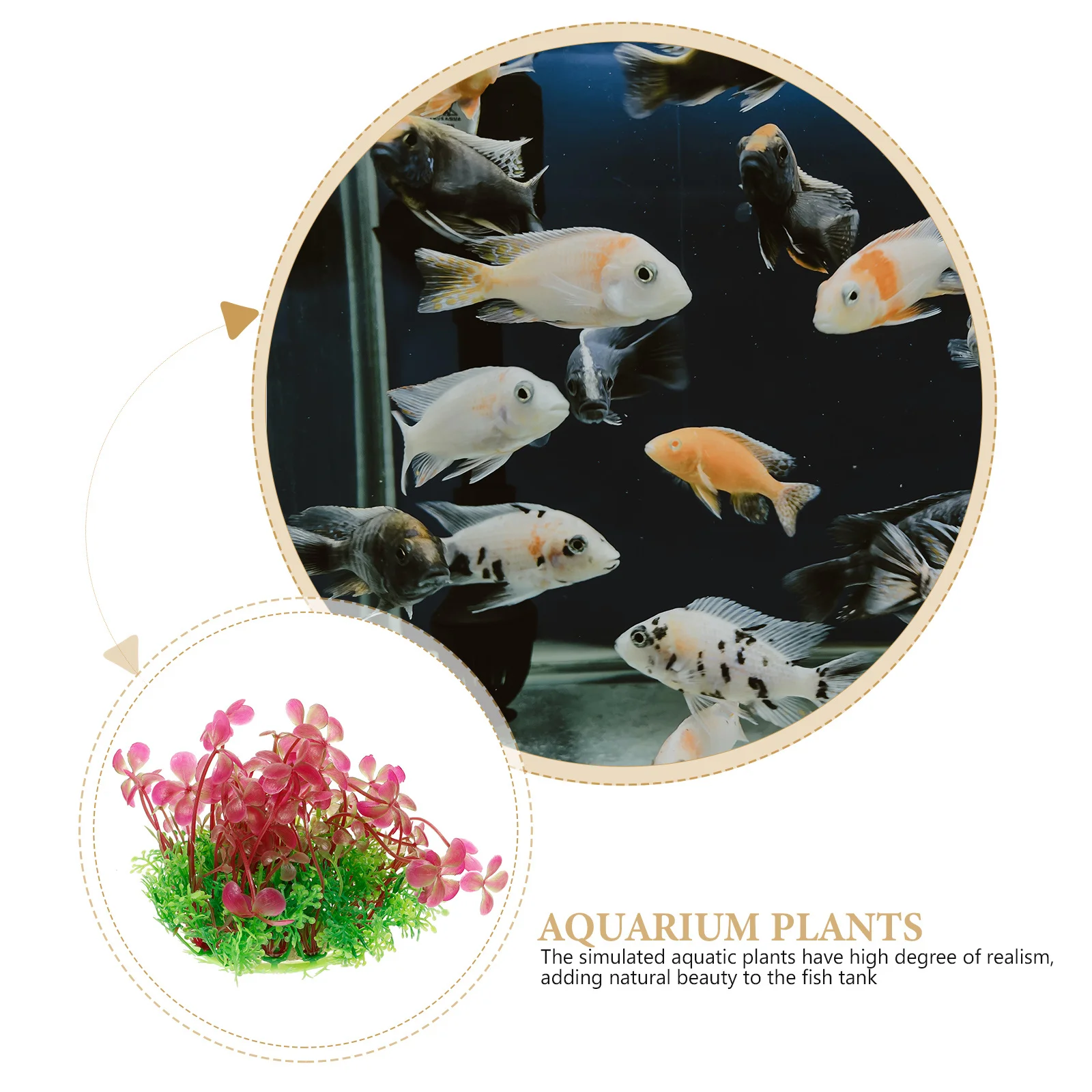 

St Patrick's Day Four Leaf Clover Aquarium Plants Artificial Plastic Fish Tank Decoration Realistic Aquatic Plant Decor