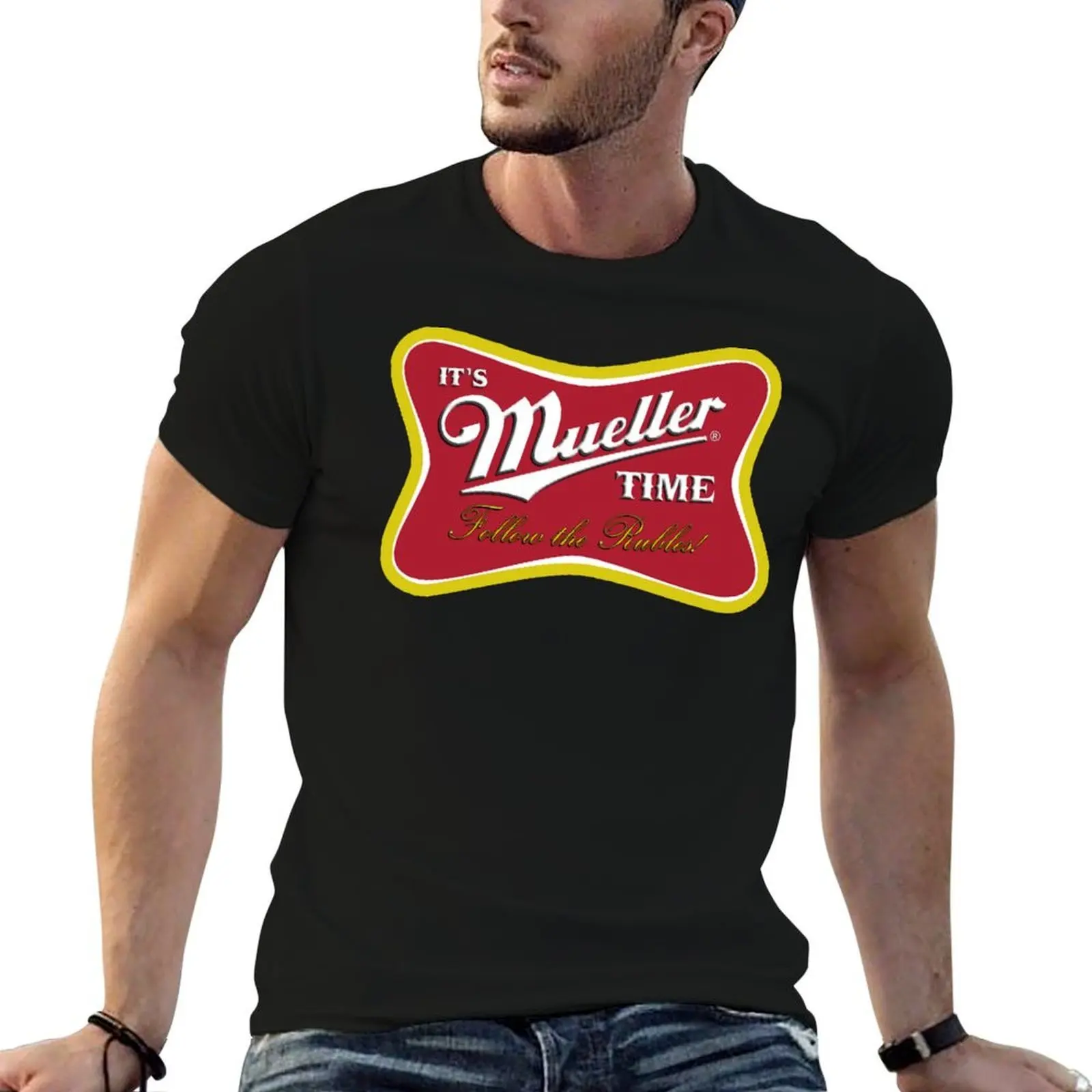 It& # 39;s Mueller Time - Follow the Rubles Camiseta masculina com estampa gráfica engraçada para homem, camiseta 100% algodão