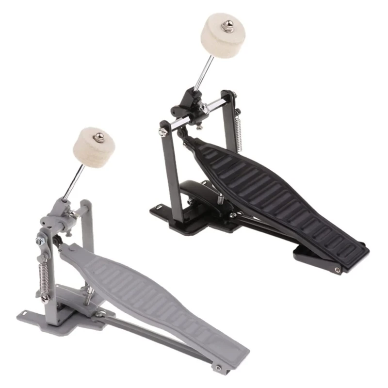 Single Spring Bass Children Drum Pedal Adjustable Stroke with Wool Beater Percussion Replacement Accessories Lightweight