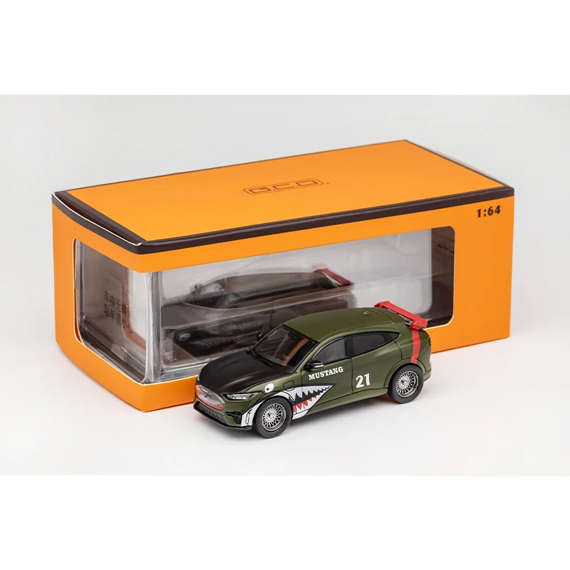 GCD 1/64 Mustang Mach-E Model Car Vehicle Diecast Car Collection Toy Station Vehicle with Display Box Gifts For Children