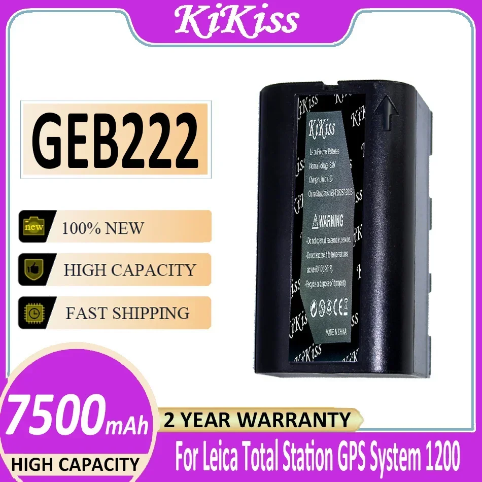 

KiKiss Battery GEB222 7500mAh For Leica Total Station GPS System 1200 Instruments Piper 100 200 Lases Survey Bateria