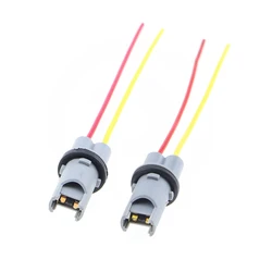 2Pcs T10 Bulb Socket Adapter 2 Wire Car Light Lamp Holder Connector Accessories