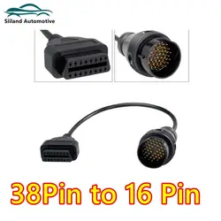 Durable For Benz 38Pin to 16 Pin OBD2 OBD Diagnostic Adapter For Mercedes 38 pin OBD 38pin Connector Cable
