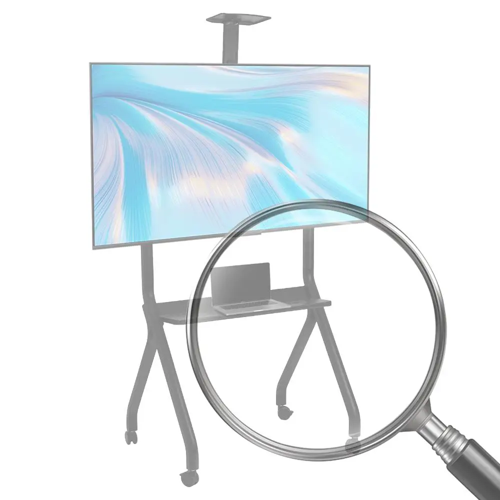 

Mobile Stand Fits 42-75inch Screens with 360° Rotating Wheels Interactive Whiteboard Stand Display Screen Trolley Holds 300LBS