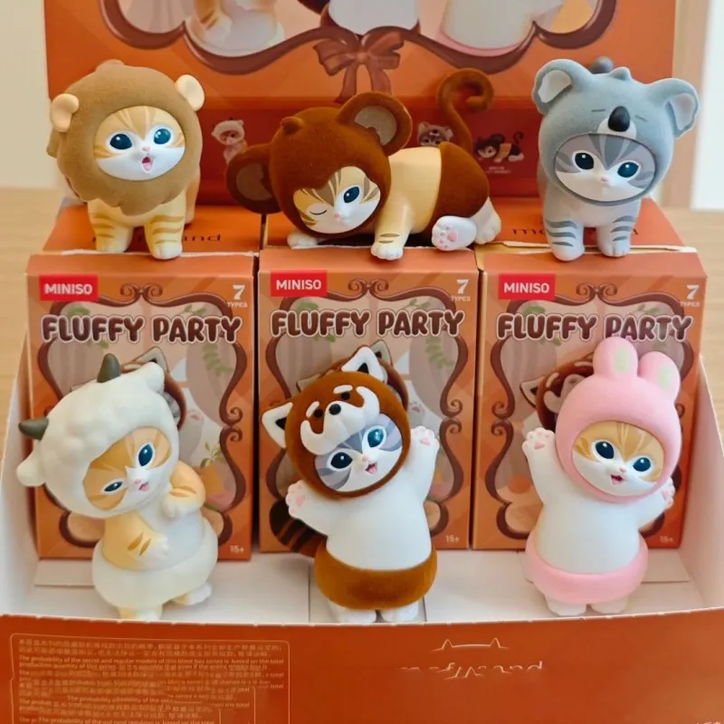 

Официальная натуральная пушистая вечеринка Mofusand, серия, слепая коробка, фигурка кошки, загадочная коробка, кукла, женский подарок на день рождения, орнамент