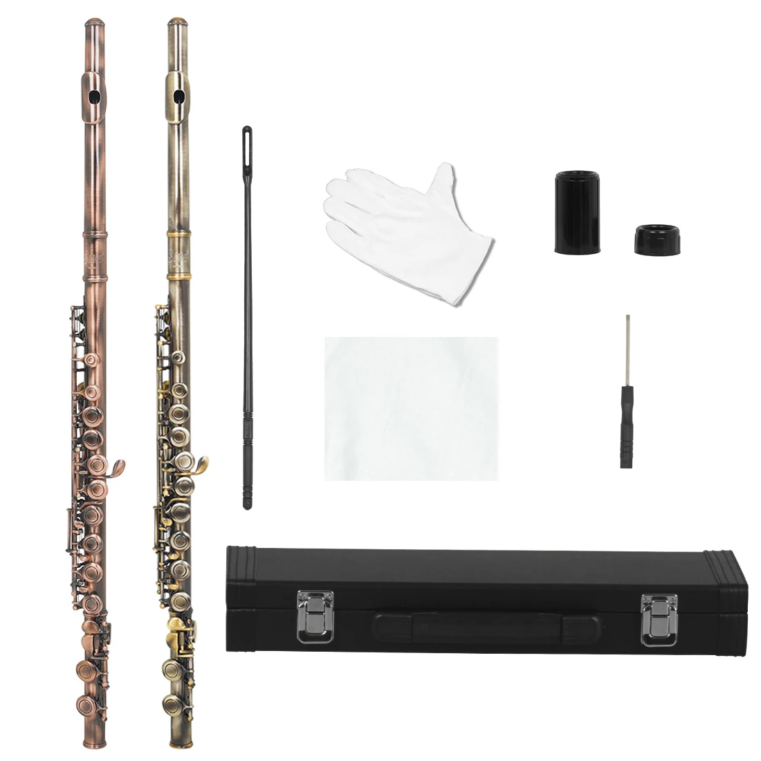 SLADE 16 ثقوب الناي C مفتاح مغلق الناي كوبرونيكل المهنية آلات النفخ الموسيقية العروض الناي مع أجزاء صندوق #3