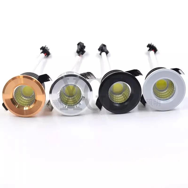 3W Recessed LED Cabinet Mini Downlight AC 220V Jewelry Display Light Stair Closet Shelf Ceiling Spot Lighting Fixture