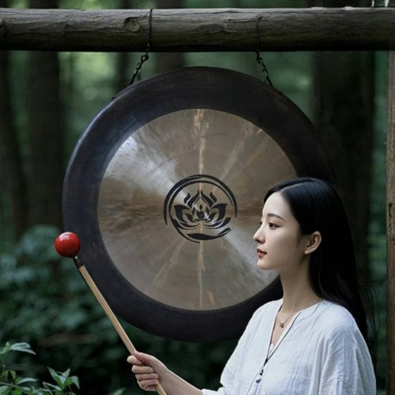 

Handmade Copper Big Gong Relax Meditation Yoga Cymbals Sound Healing Gongs Buddhism Niche Professional Percussion Instrument