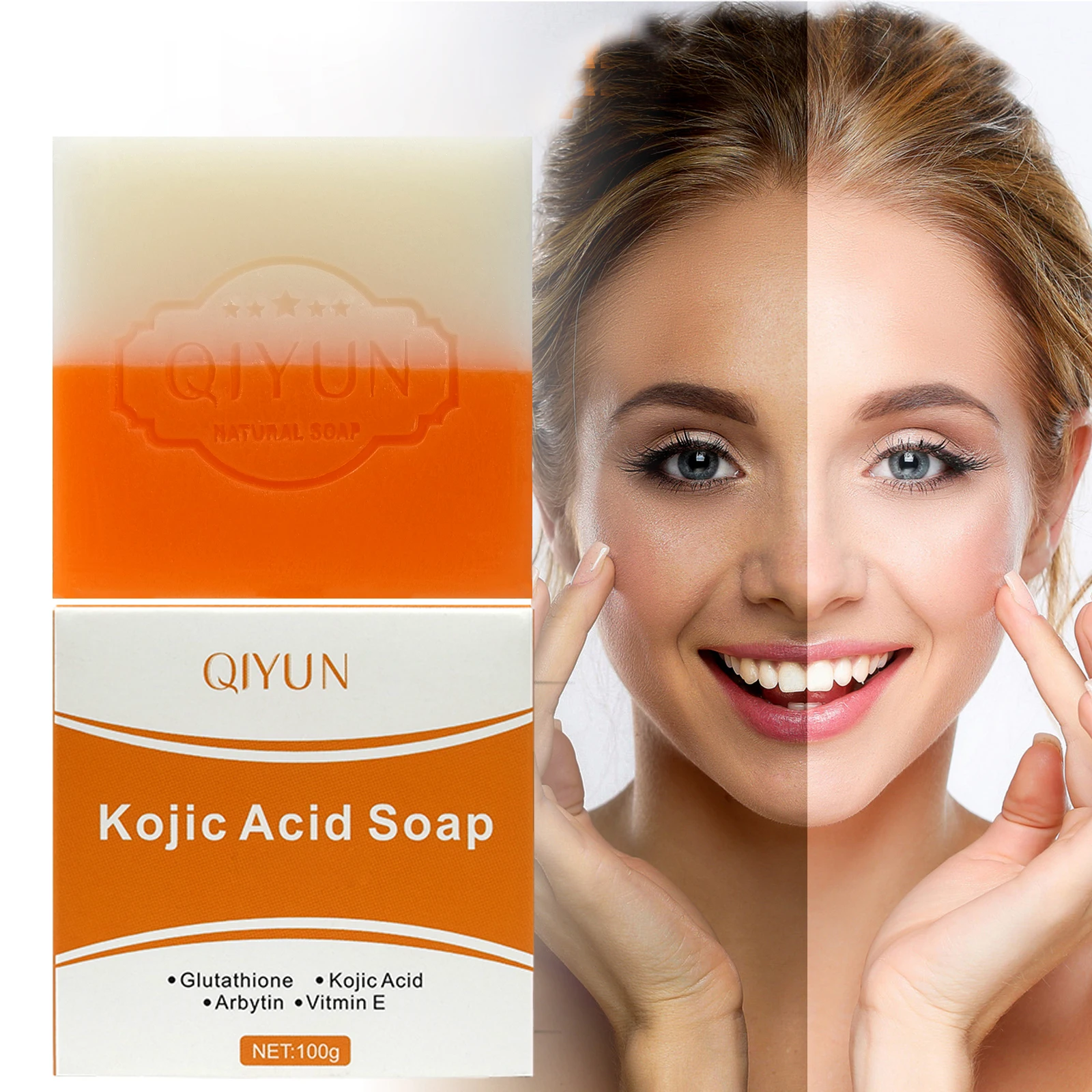 

Kojic Acid Soap Handmade Whitening Soap Skin Lightening Whitening Soap Skin Care Deep Cleaning Brighten Skin 100g