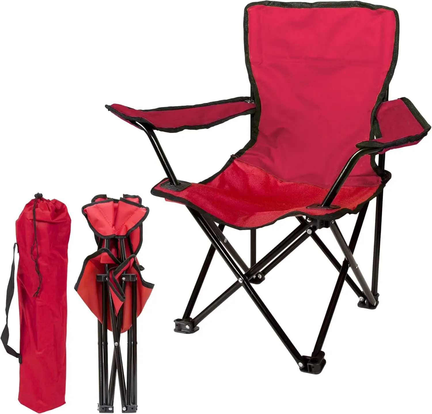 

Kids Folding Chair with 100 lbs Capacity, Ruby Red Color - Portable and Durable for Indoor Outdoor Use
