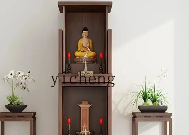 

New Chinese Modern Buddhist Cabinet 3rd Floor Living Room Indoor Shentai Cabinet Buddhist Hall Buddhist Table
