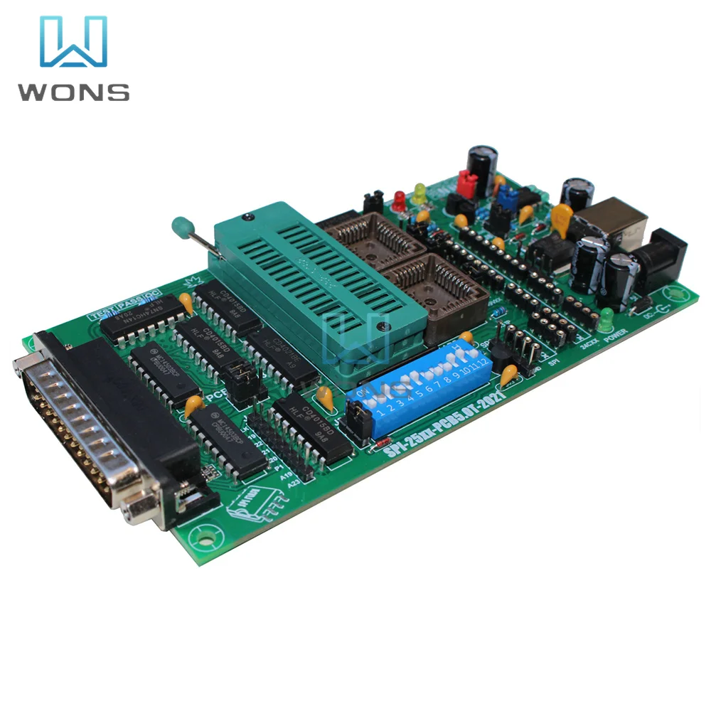 Diymore SPI 25xx PCB5.0T-2021 programator EPROM BIOS009 PIC obsługuje klips promocyjny 0.98 d12 PLCC32 + SOIC 8-pinowy Adapter