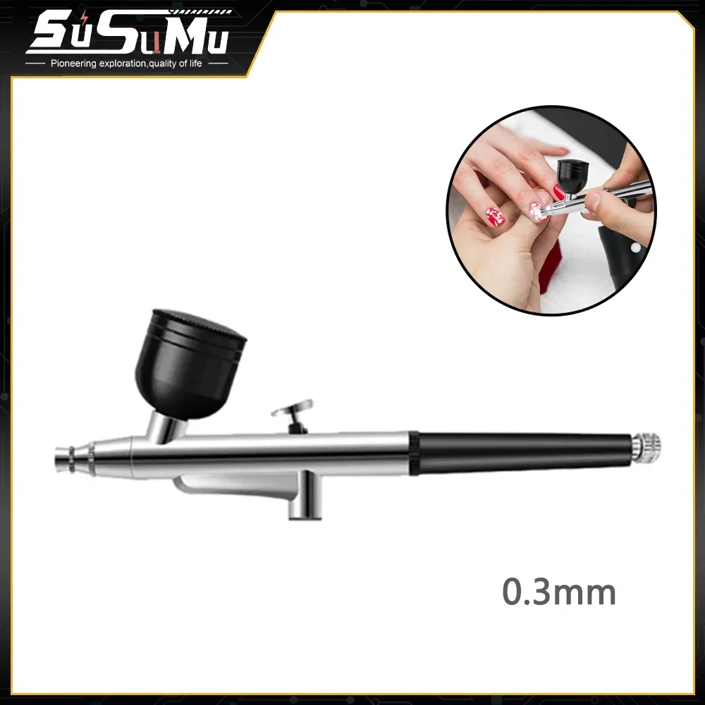 Portable Single Action Airbrush 0.3mm Nozzles Spray Gun Pen for Model Cake Nail Car Painting Beauty Inkjet