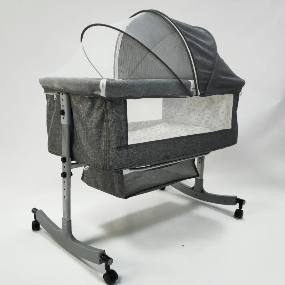 Baby Crib Movable Multifunctional Newborn Diaper Table Portable Foldable Cross-border