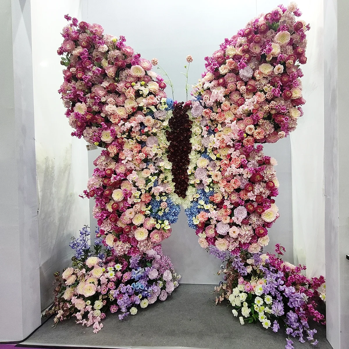 

Uflower Giant butterfly 3D Artificial Flower Decor Shopping Mall Display large flower butterfly Flower Wall Wedding Backdrop