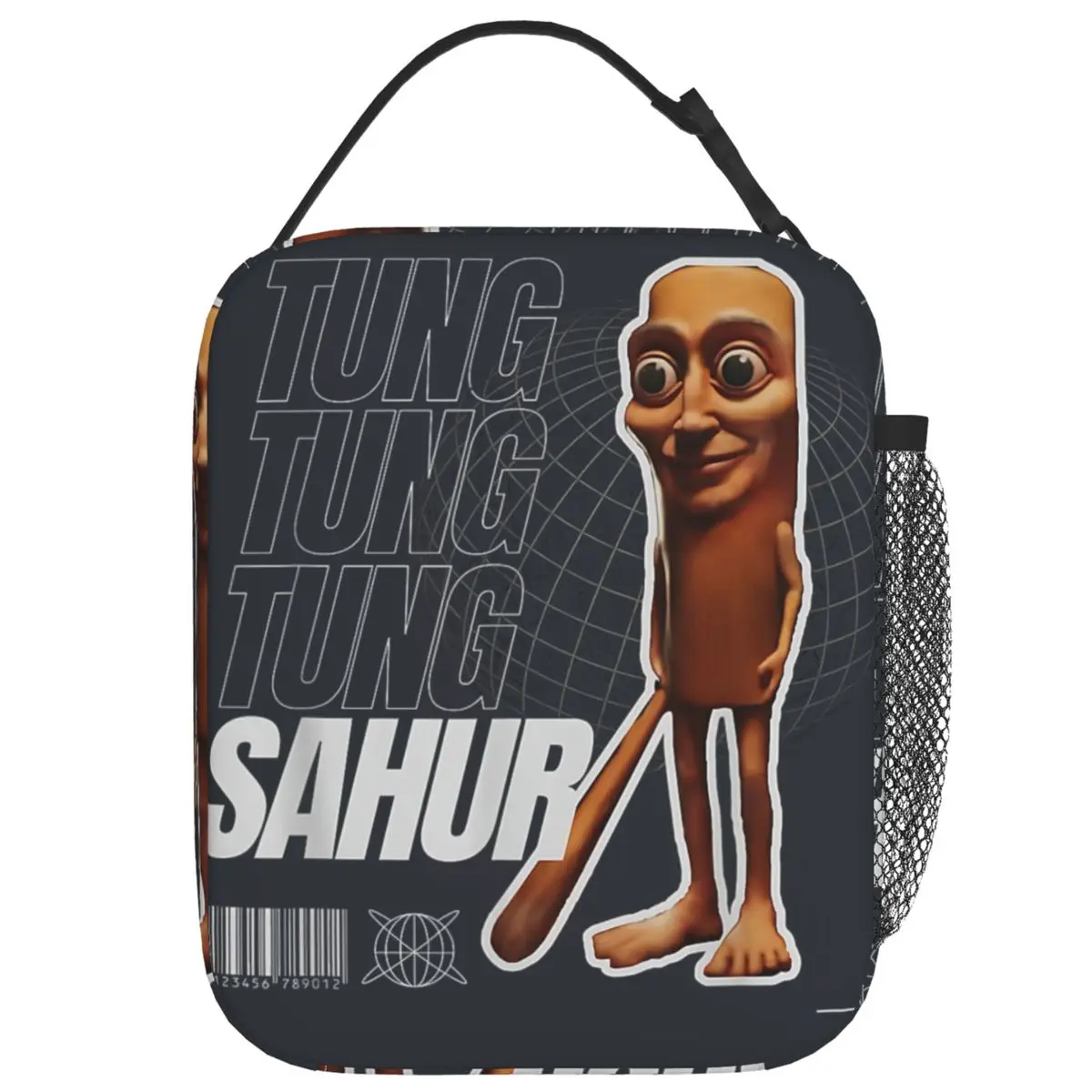 

Tung Tung Tung Sahur Funny Meme Brainrot Lunch Bag For Child Lunch Box Aesthetic Cooler Bag Portable Oxford Tote Food Bags